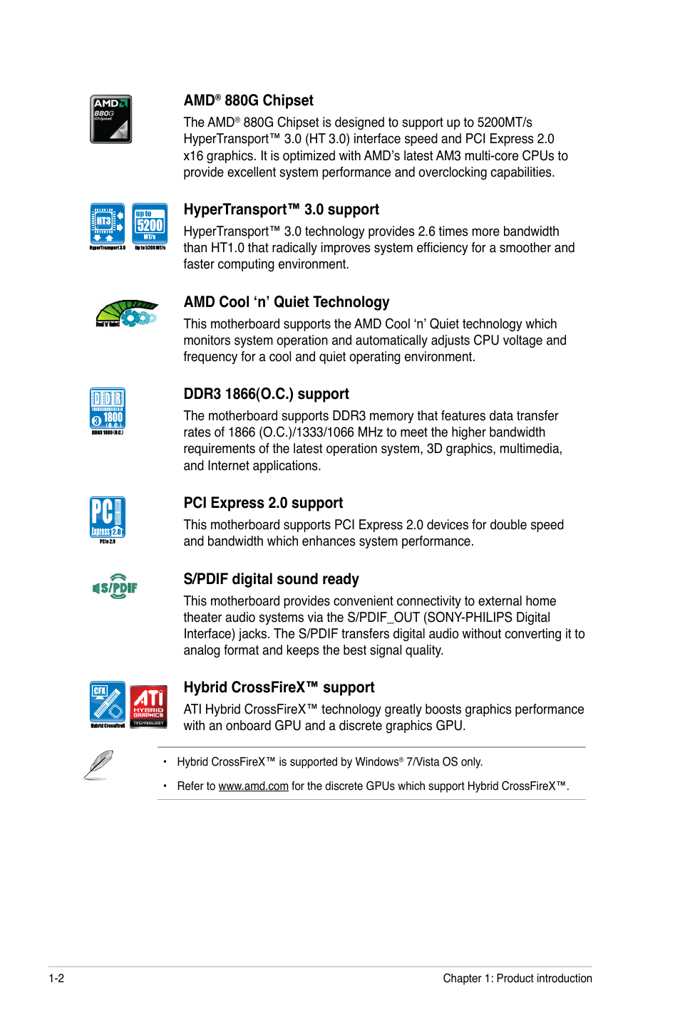 Asus M4A88T-M/USB3 User Manual | Page 14 / 70
