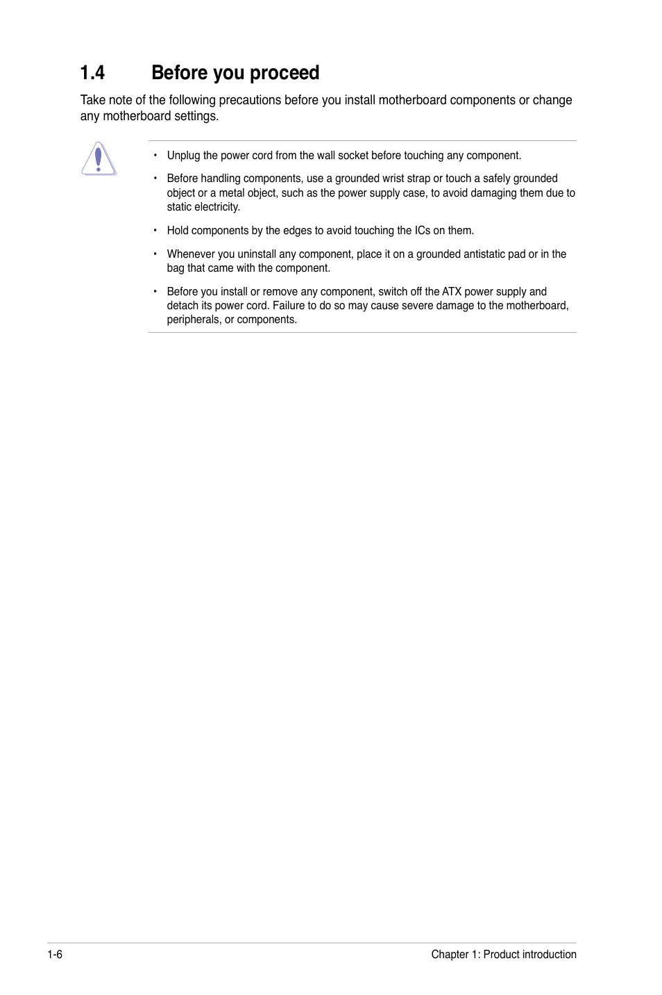 4 before you proceed, Before you proceed -6 | Asus M4A88T-M/USB3 User Manual | Page 18 / 70