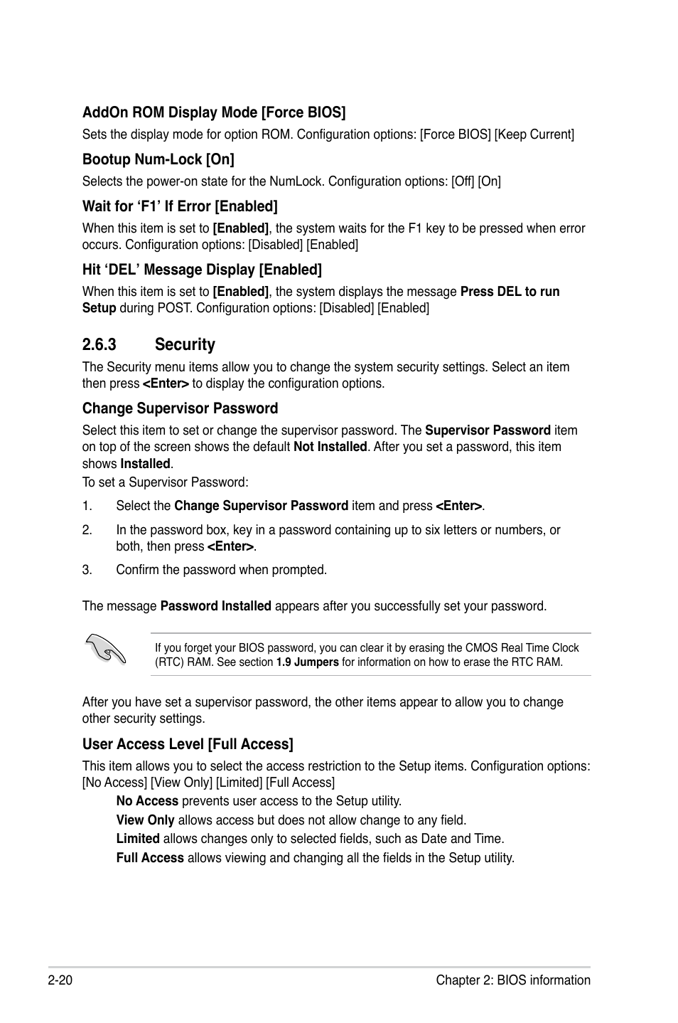 3 security, Security -20 | Asus M4A88T-M/USB3 User Manual | Page 64 / 70