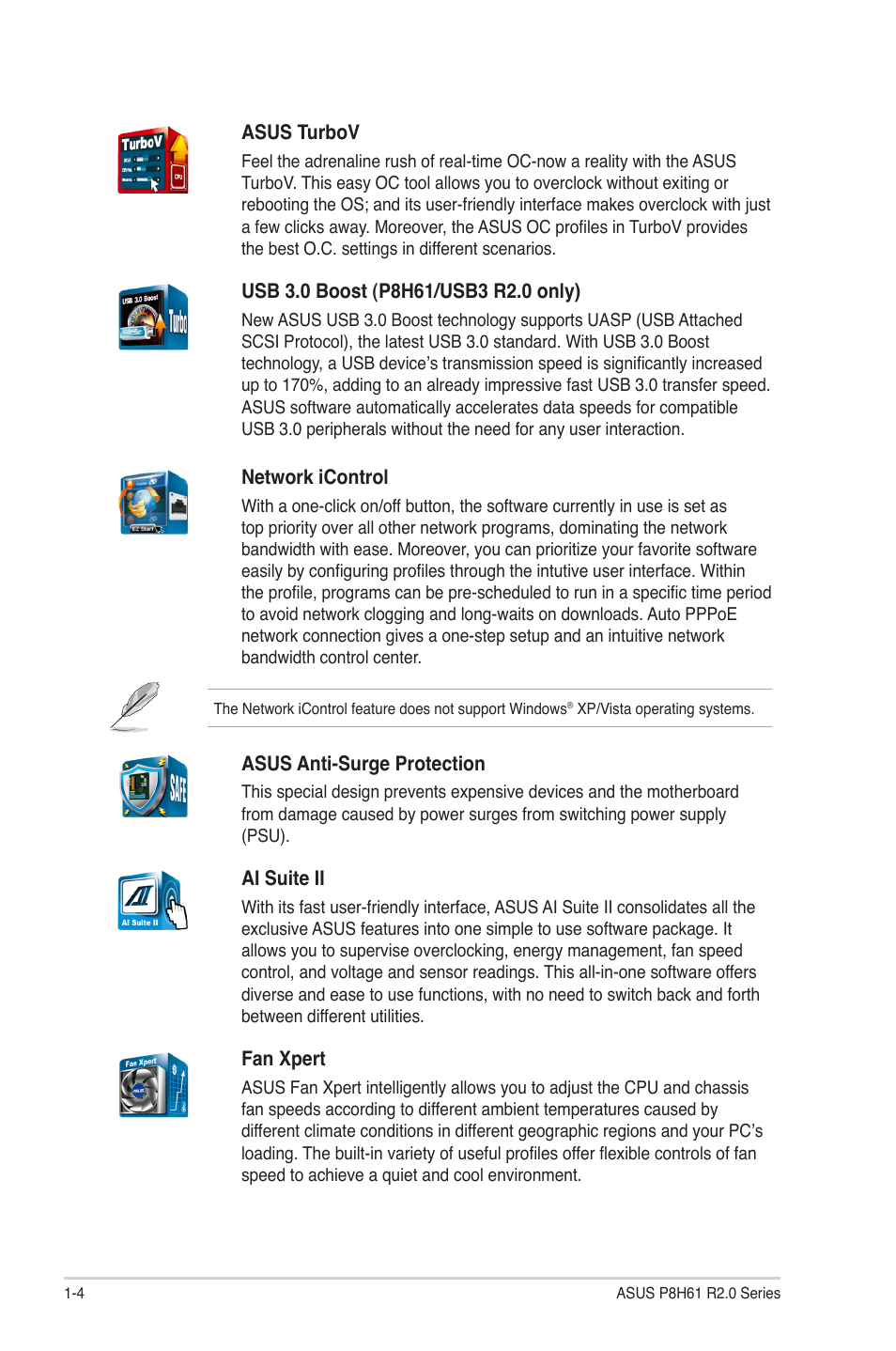 Asus P8H61/USB3 R2.0 User Manual | Page 14 / 78