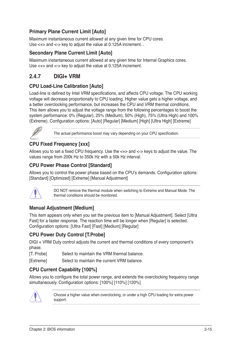 7 digi+ vrm, Digi+ vrm -15 | Asus P8H61/USB3 R2.0 User Manual | Page 59 / 78