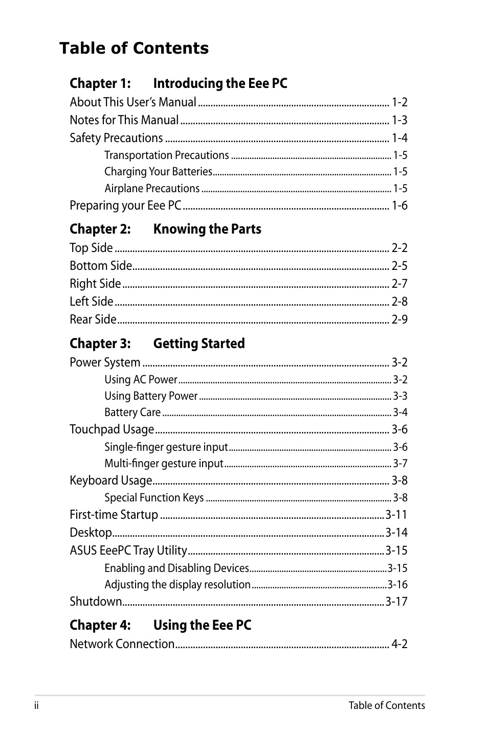 Asus Eee PC 900A/XP User Manual | Page 2 / 76