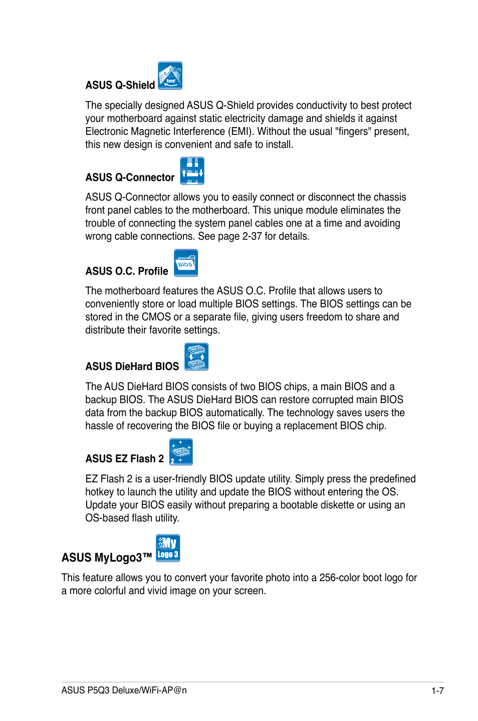 Asus P5Q3 Deluxe/WiFi-AP @n User Manual | Page 21 / 64