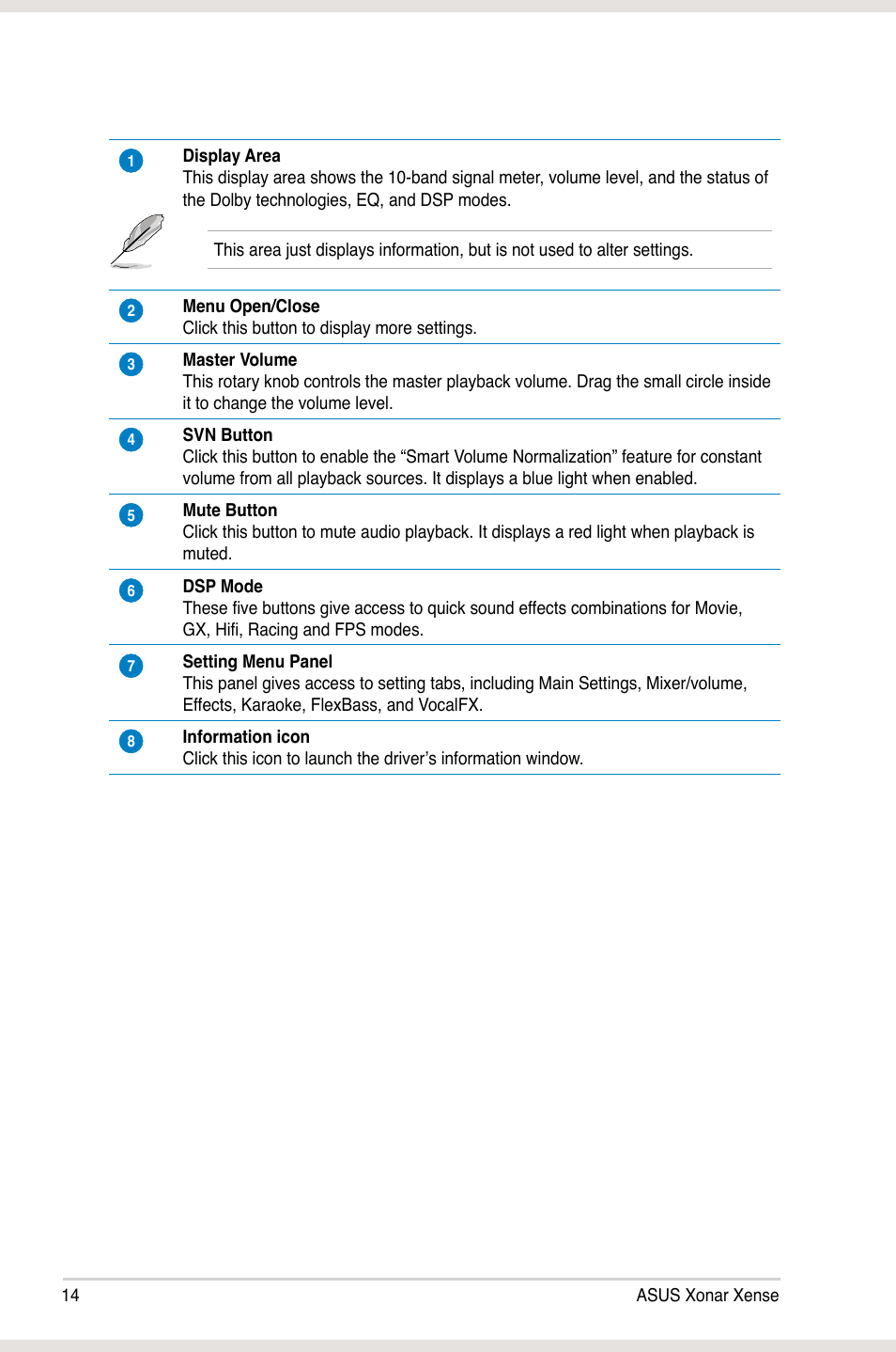 Asus Xonar Xense User Manual | Page 23 / 47