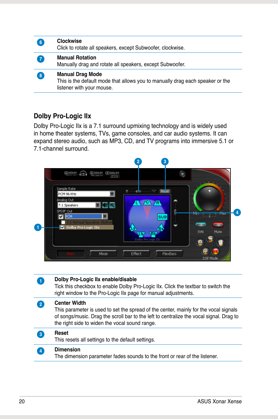 Dolby pro-logic iix | Asus Xonar Xense User Manual | Page 29 / 47