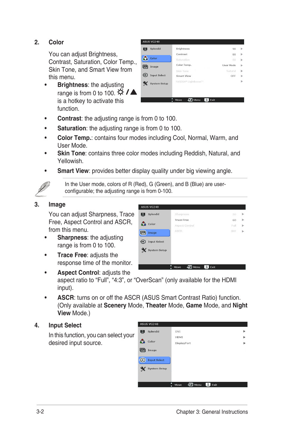 Asus VG248QE User Manual | Page 18 / 25