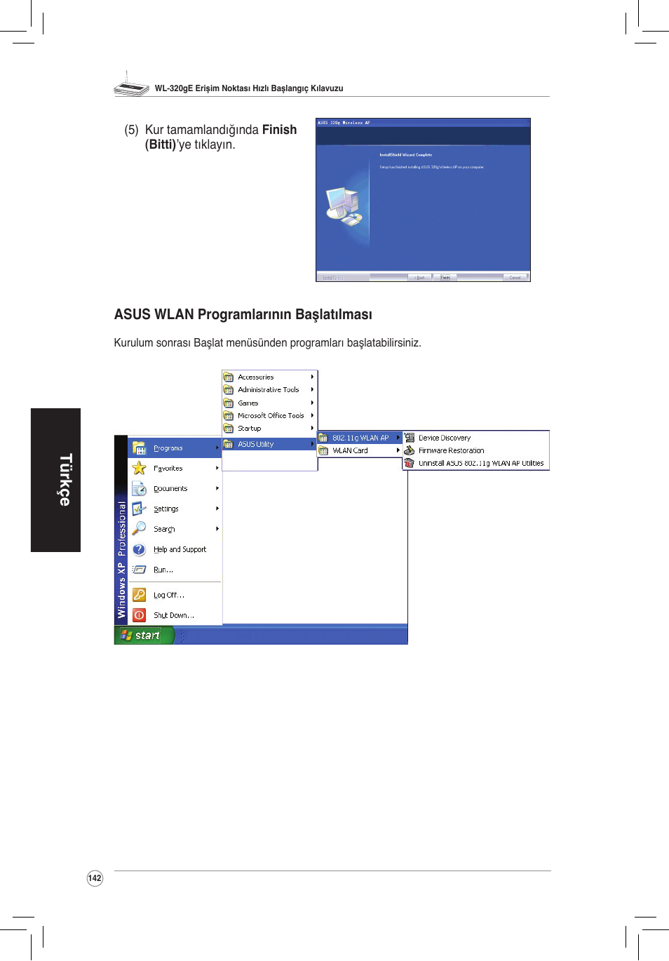 Türkçe | Asus WL-320gE User Manual | Page 143 / 172