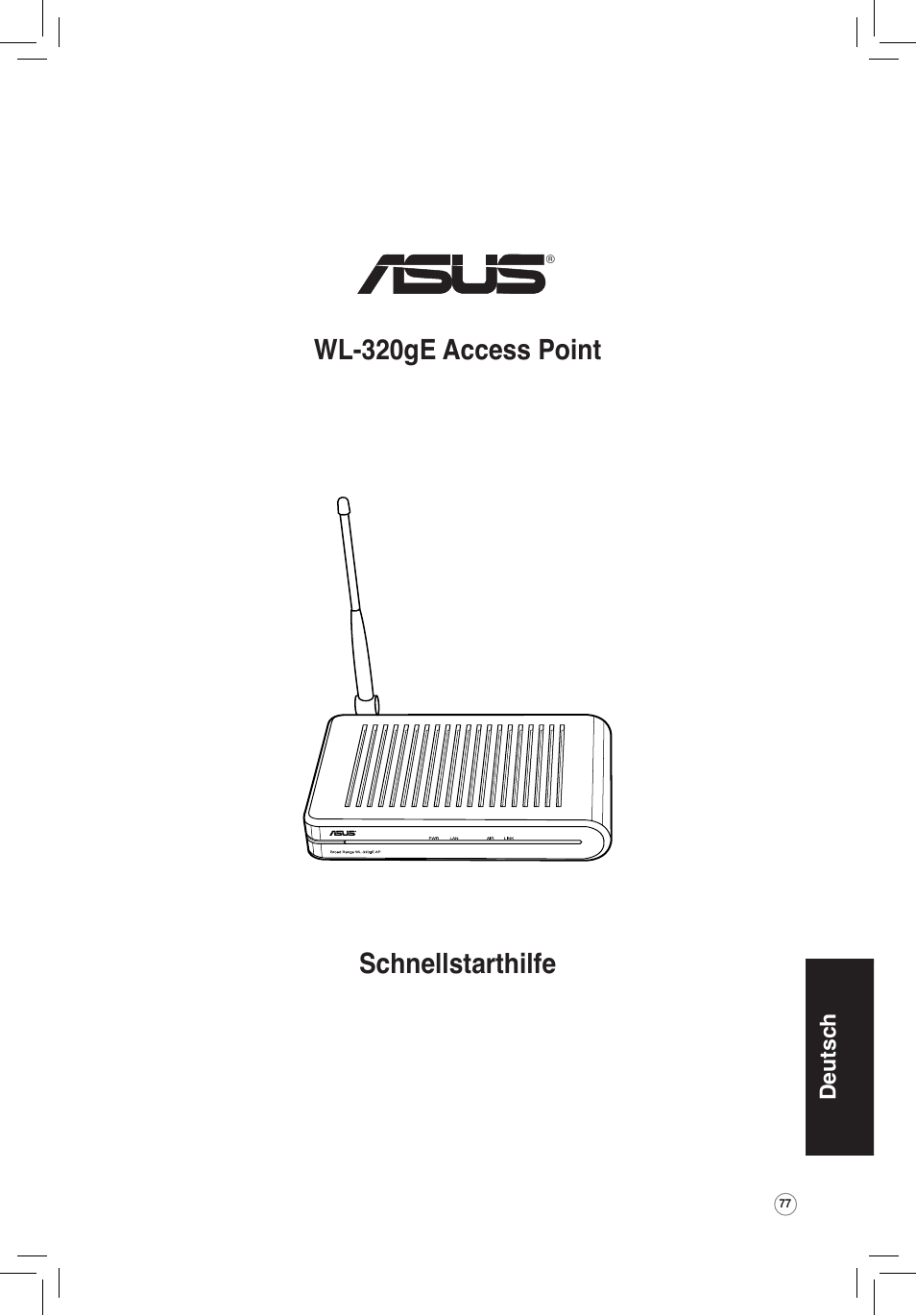 Schnellstarthilfe wl-320ge access point | Asus WL-320gE User Manual | Page 78 / 172