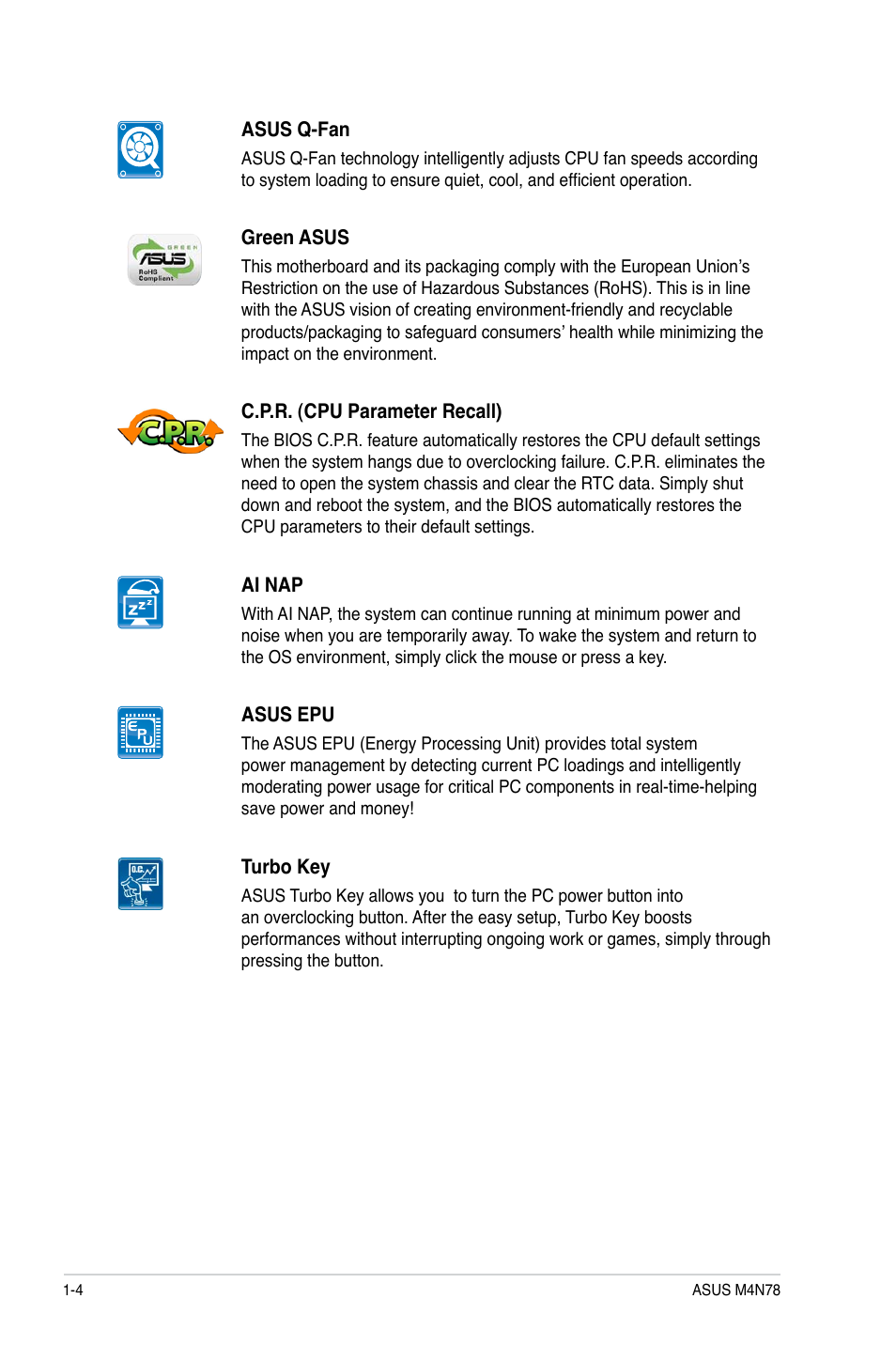 Asus M4N78 User Manual | Page 14 / 60