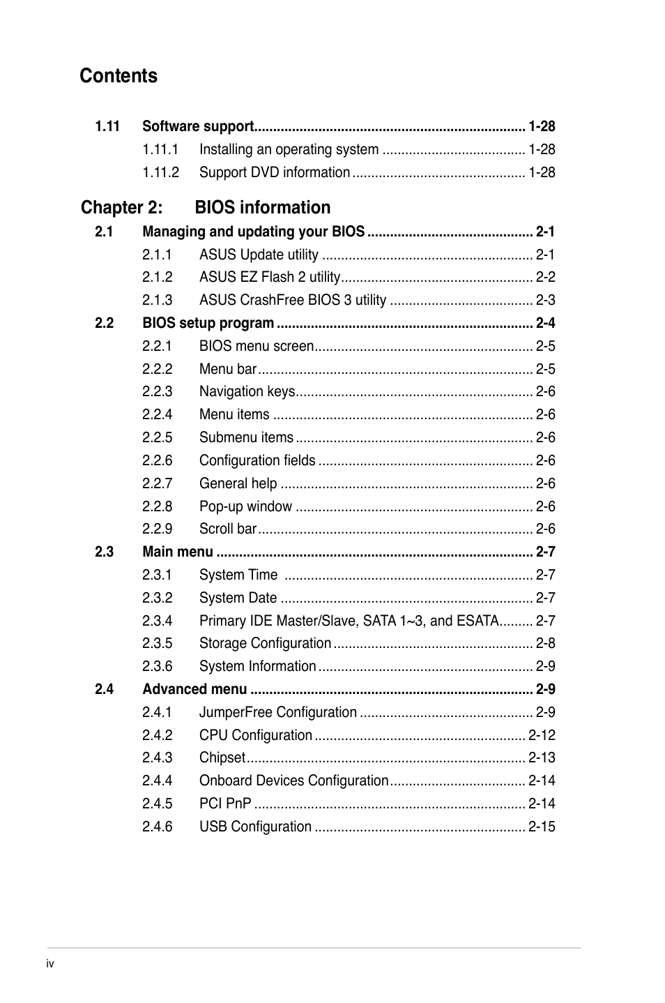 Asus M4N78 User Manual | Page 4 / 60