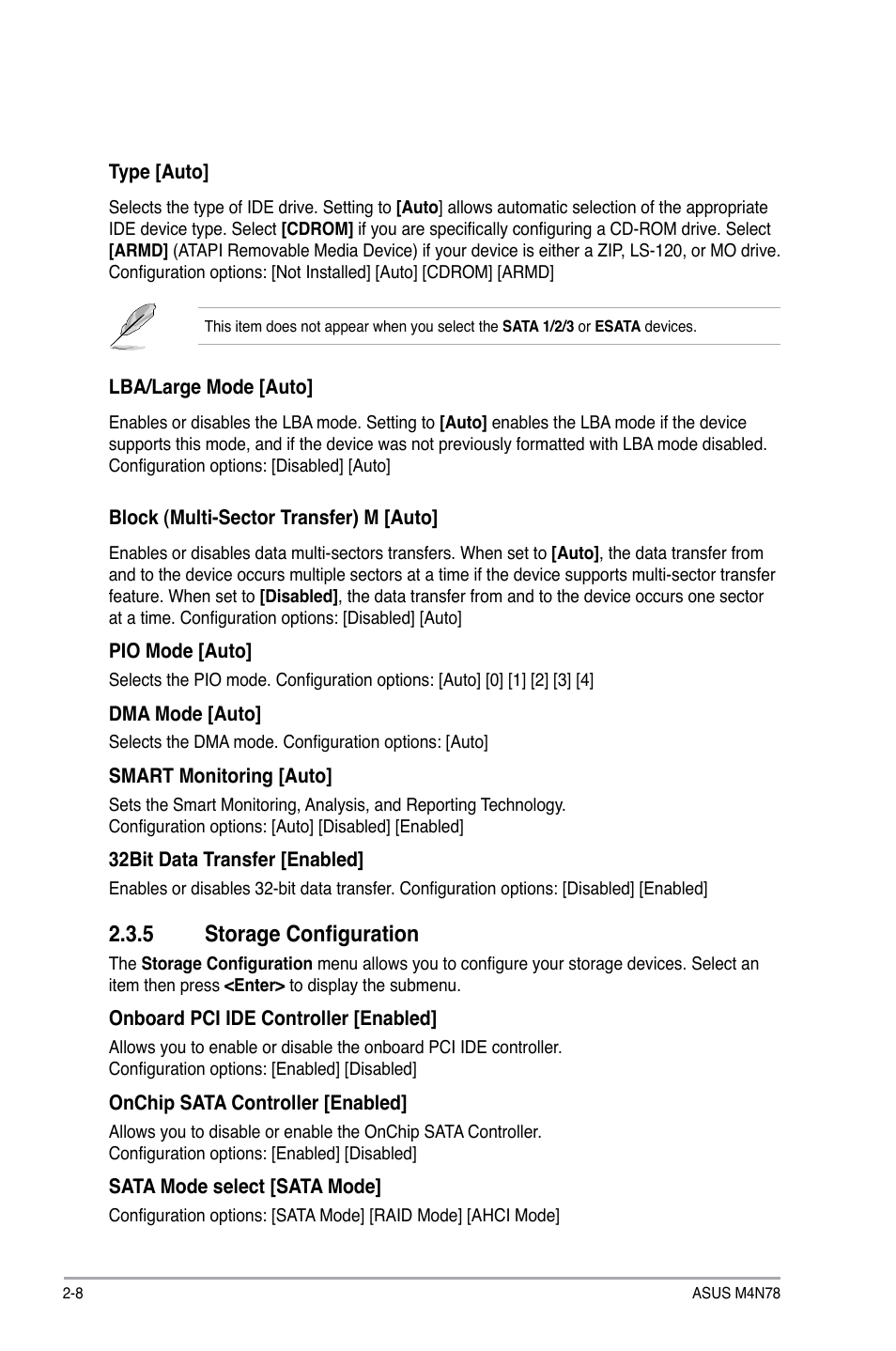 5 storage configuration, Storage configuration -8 | Asus M4N78 User Manual | Page 46 / 60