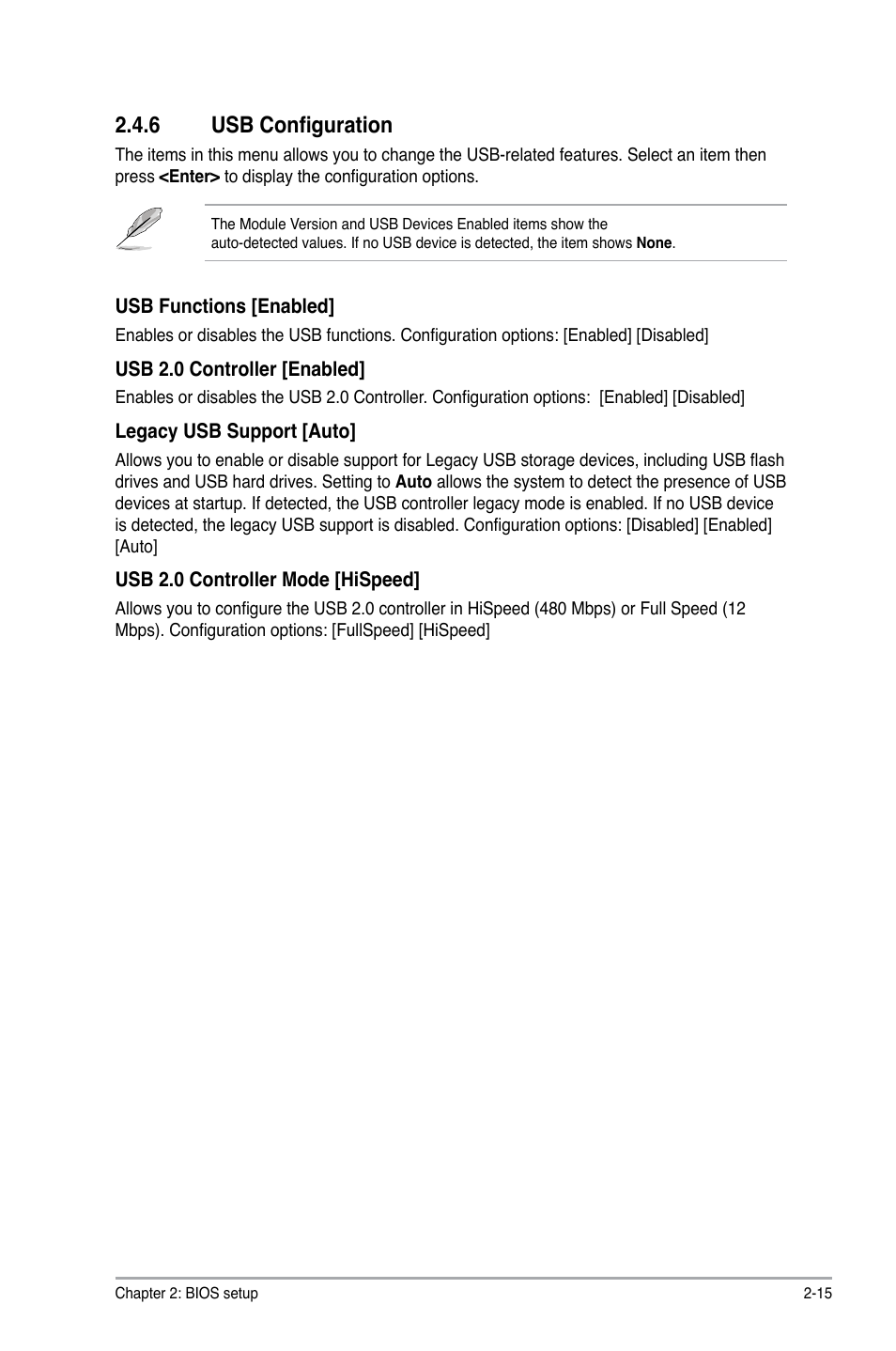 6 usb configuration, Usb configuration -15 | Asus M4N78 User Manual | Page 53 / 60