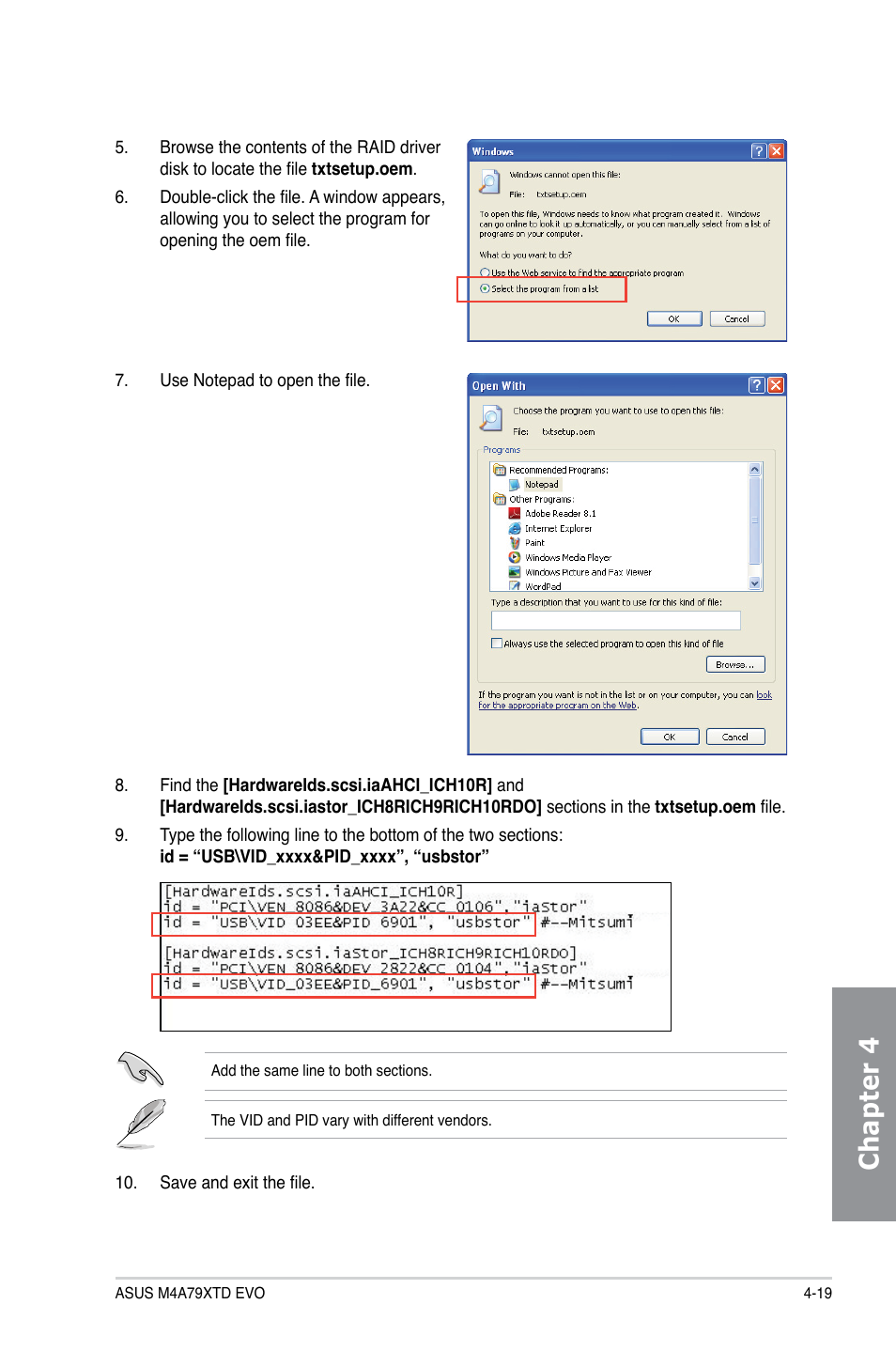 Chapter 4 | Asus M4A79XTD EVO/USB3 User Manual | Page 107 / 112