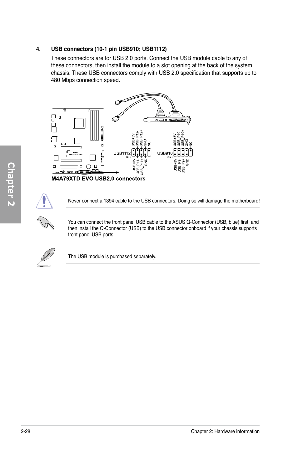 Chapter 2 | Asus M4A79XTD EVO/USB3 User Manual | Page 48 / 112