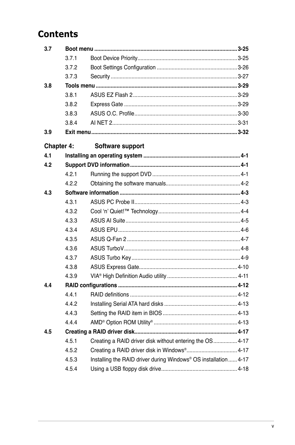 Asus M4A79XTD EVO/USB3 User Manual | Page 5 / 112