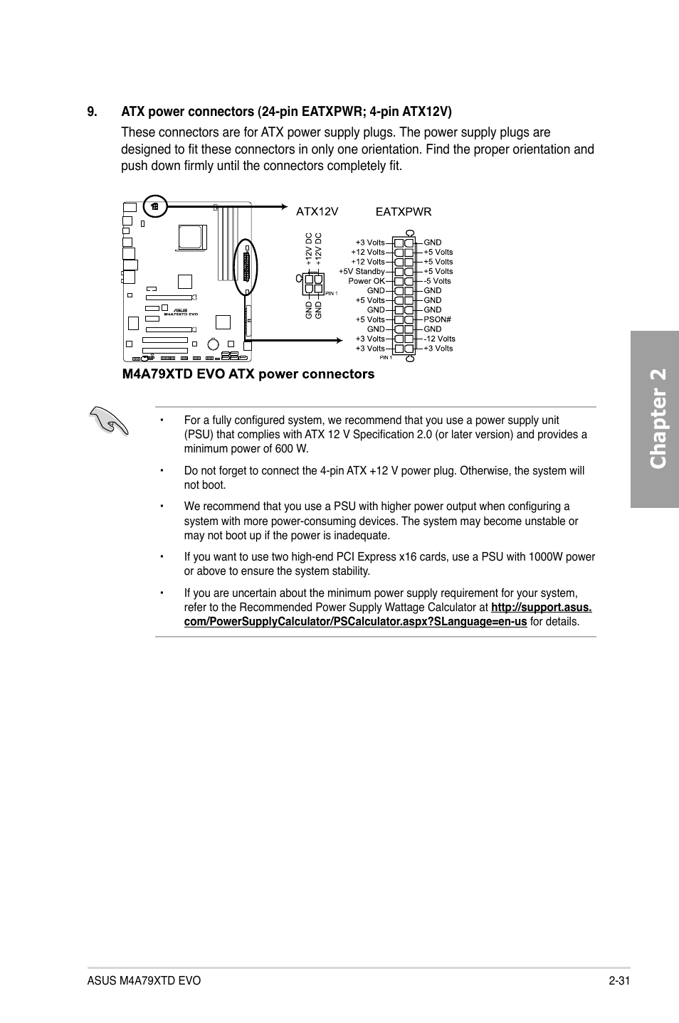 Chapter 2 | Asus M4A79XTD EVO/USB3 User Manual | Page 51 / 112