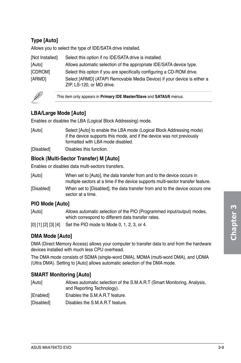 Chapter 3 | Asus M4A79XTD EVO/USB3 User Manual | Page 65 / 112