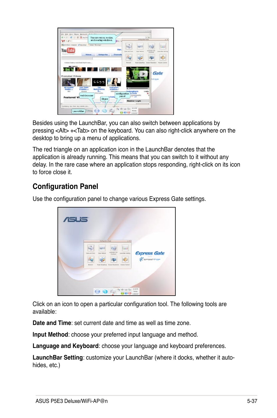 Configuration panel | Asus P5E3 DELUXE/WiFi-AP User Manual | Page 151 / 196