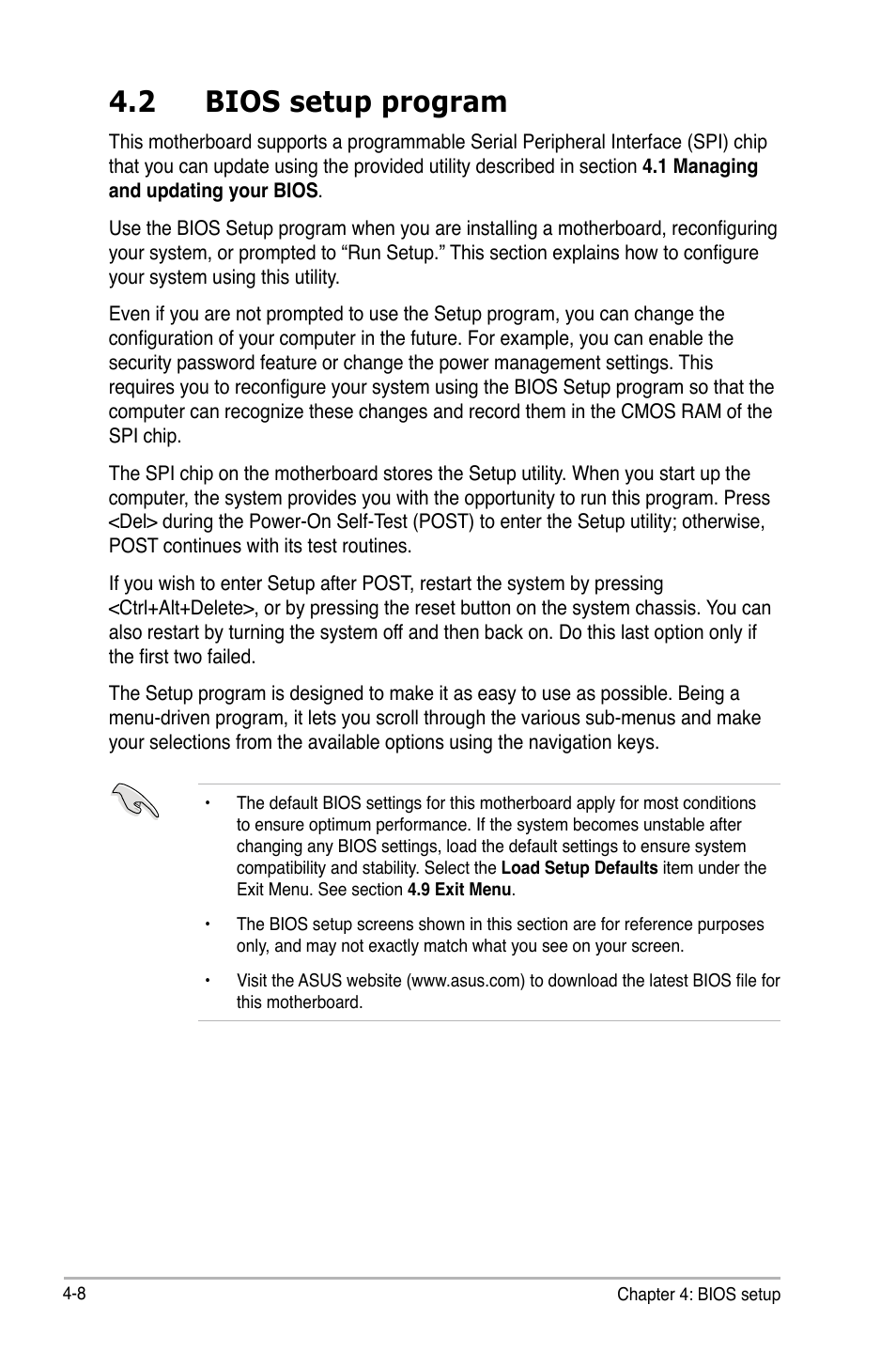 2 bios setup program | Asus P5E3 DELUXE/WiFi-AP User Manual | Page 78 / 196