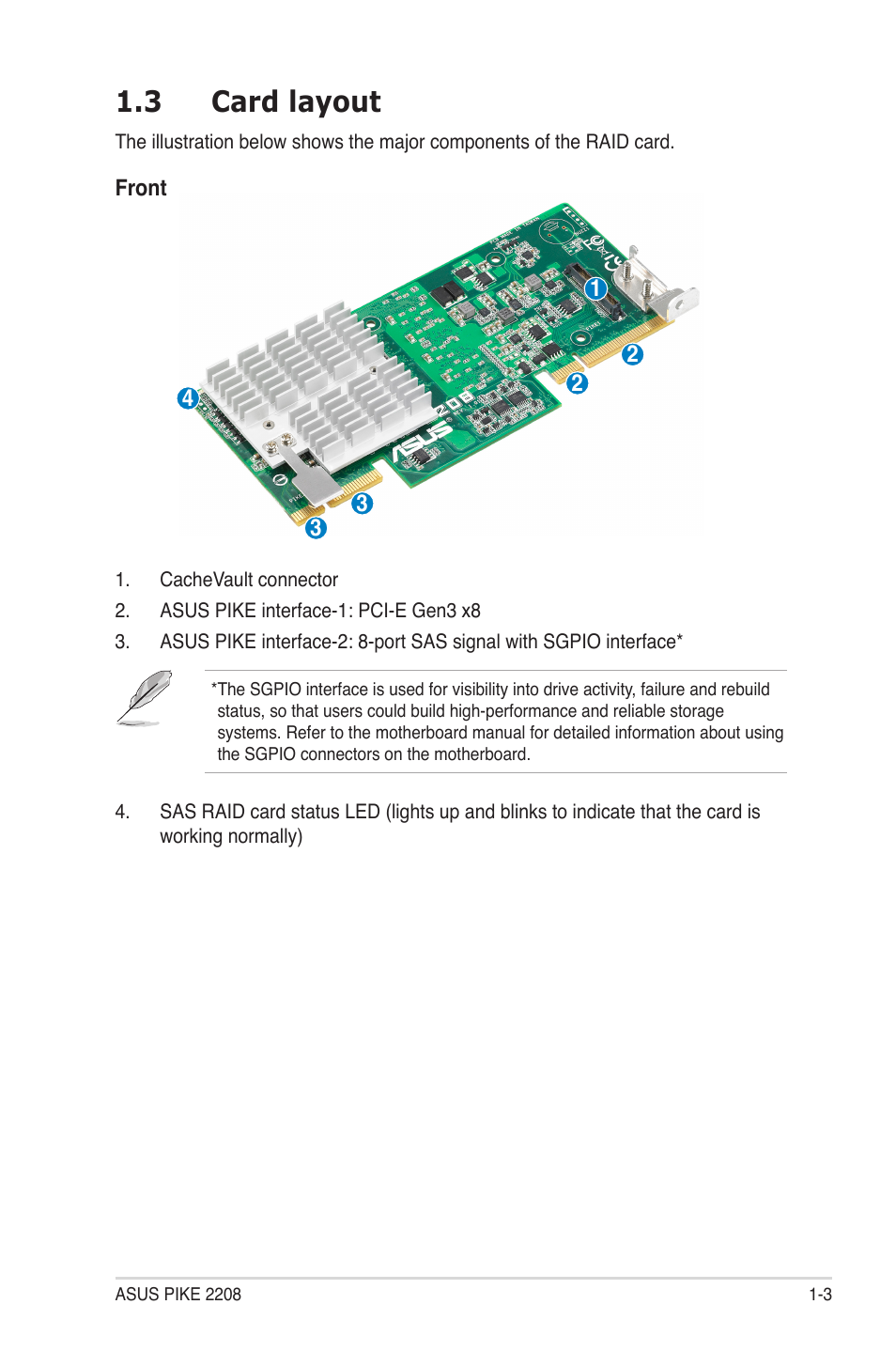 3 card layout, Card layout -3 | Asus PIKE 2208 User Manual | Page 11 / 86