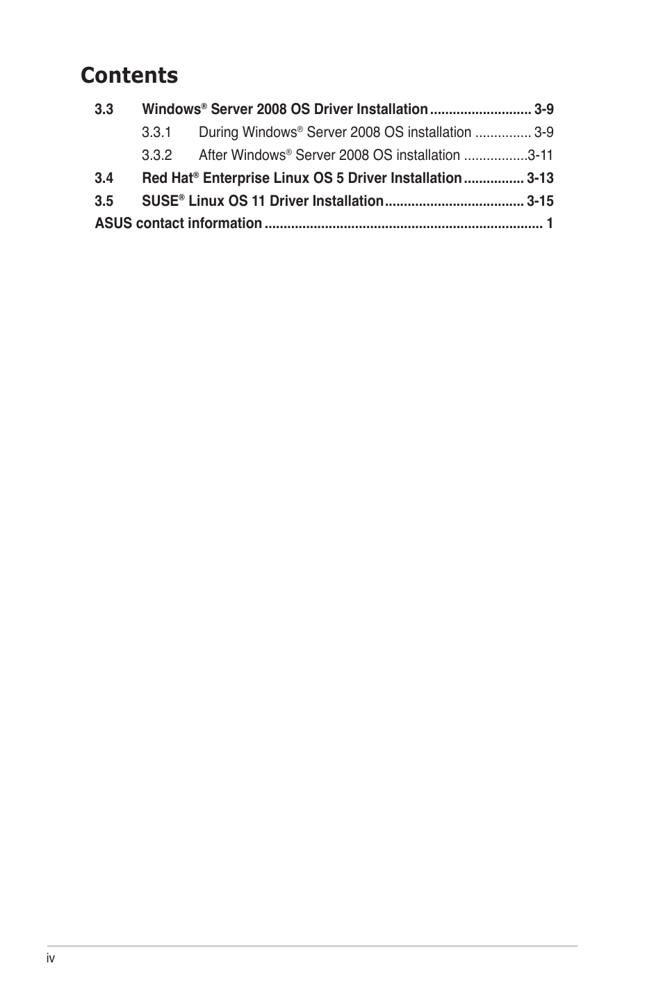 Asus PIKE 2208 User Manual | Page 4 / 86
