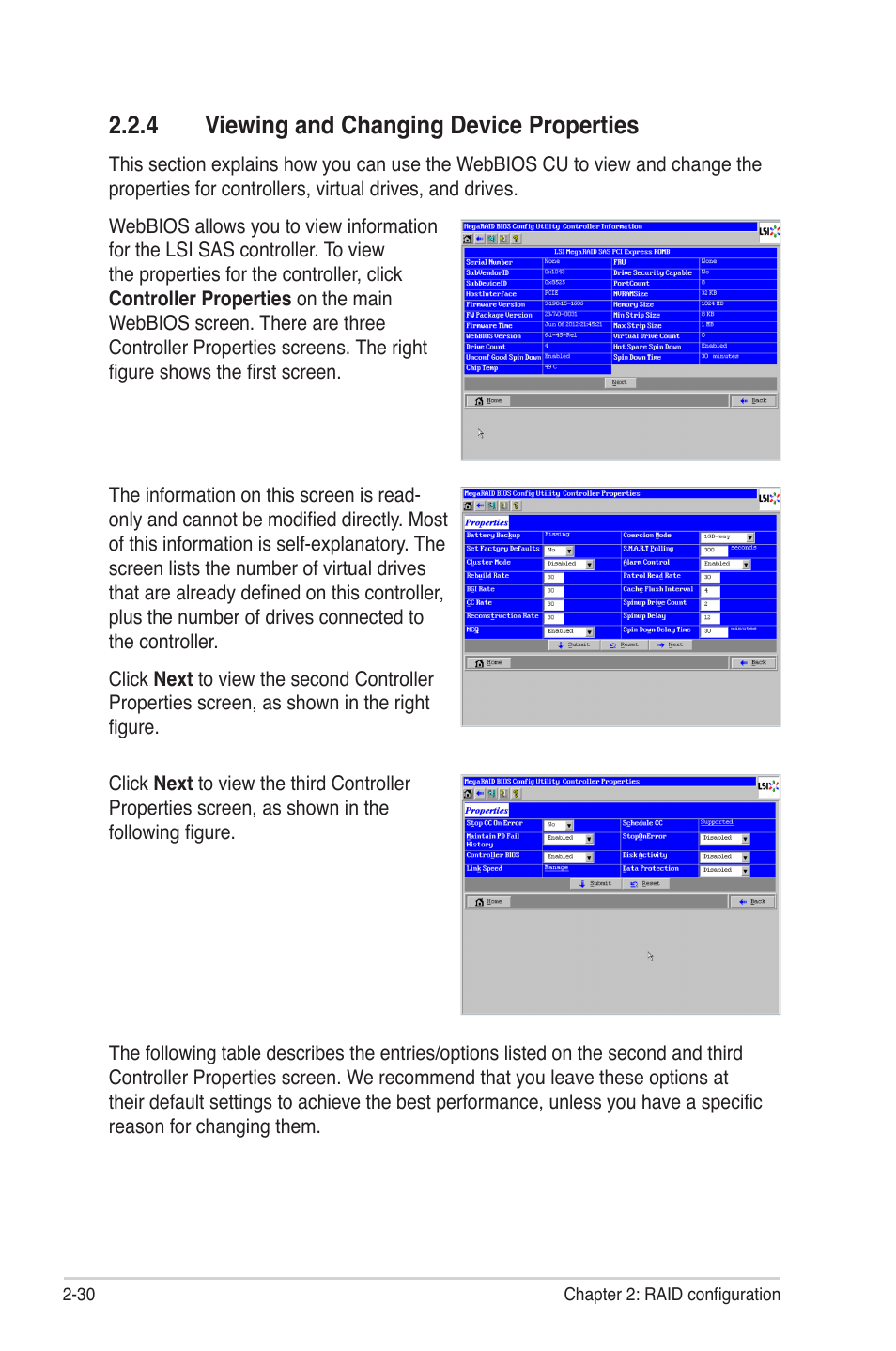 4 viewing and changing device properties, Viewing and changing device properties -30 | Asus PIKE 2208 User Manual | Page 44 / 86