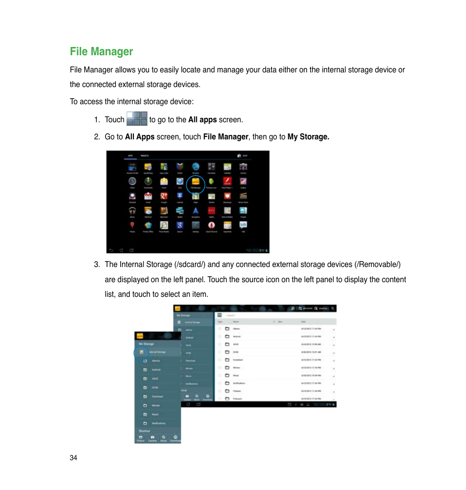 File manager | Asus PadFone 2 User Manual | Page 34 / 71