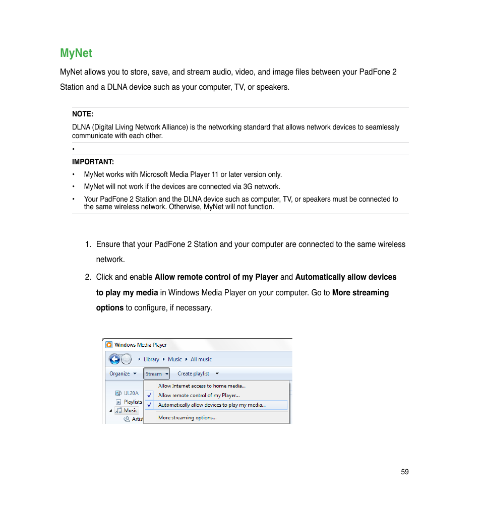 Mynet | Asus PadFone 2 User Manual | Page 59 / 71