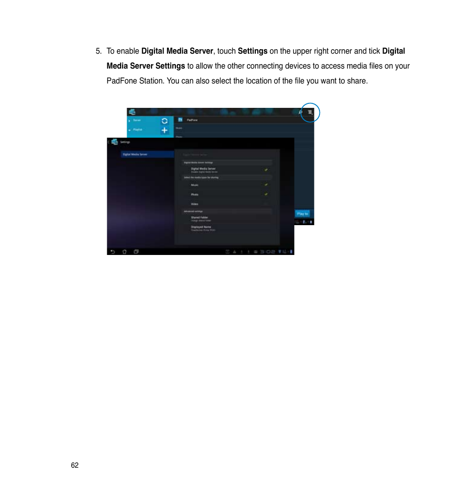 Asus PadFone 2 User Manual | Page 62 / 71