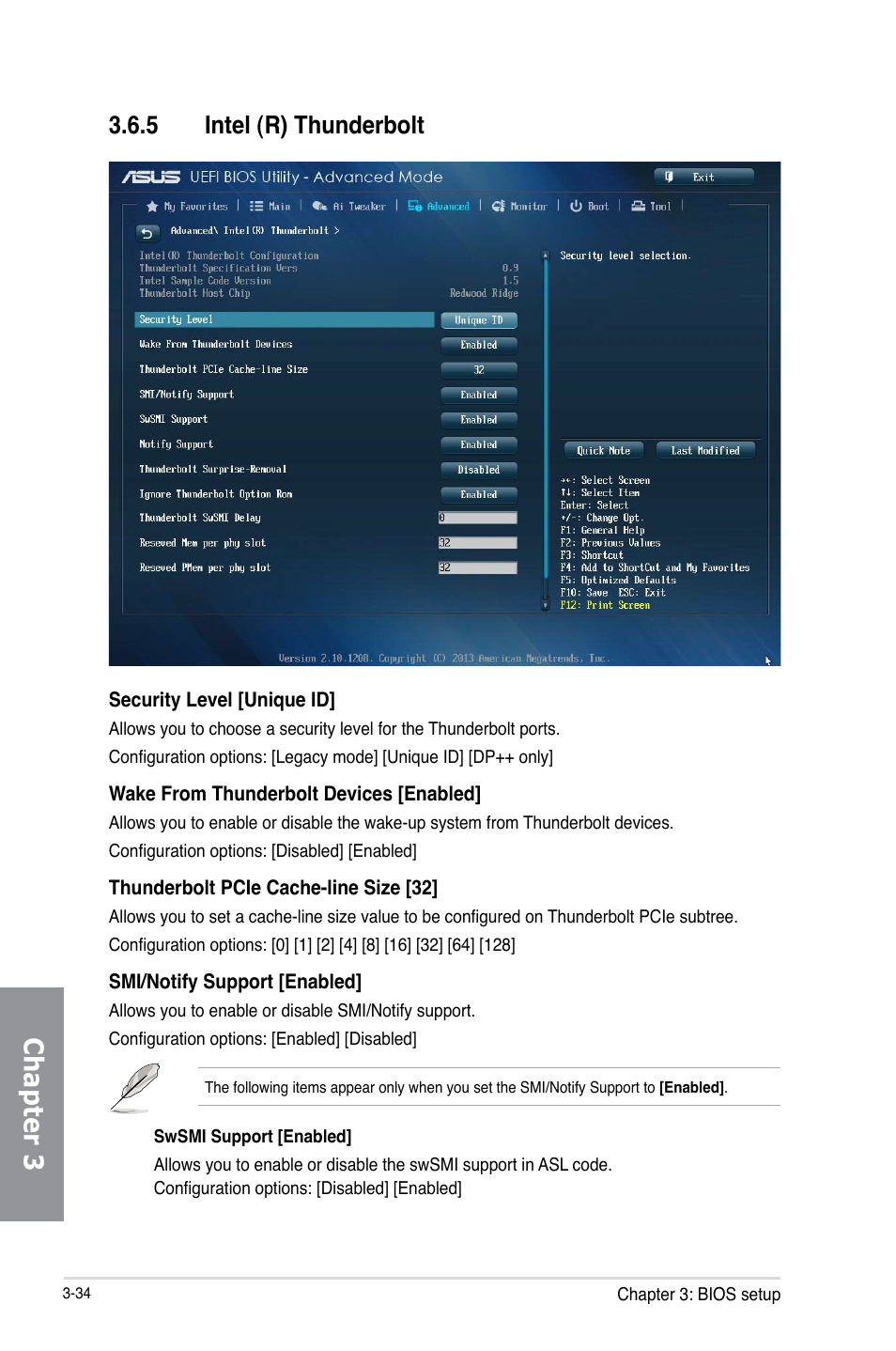 5 intel (r) thunderbolt, Intel (r) thunderbolt -34, Chapter 3 | Asus Z87-DELUXE/DUAL User Manual | Page 110 / 168