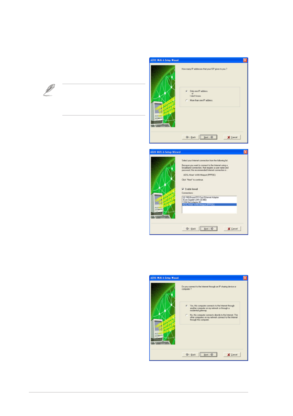 2 broadband connection that is always on | Asus WiFi-b User Manual | Page 32 / 56