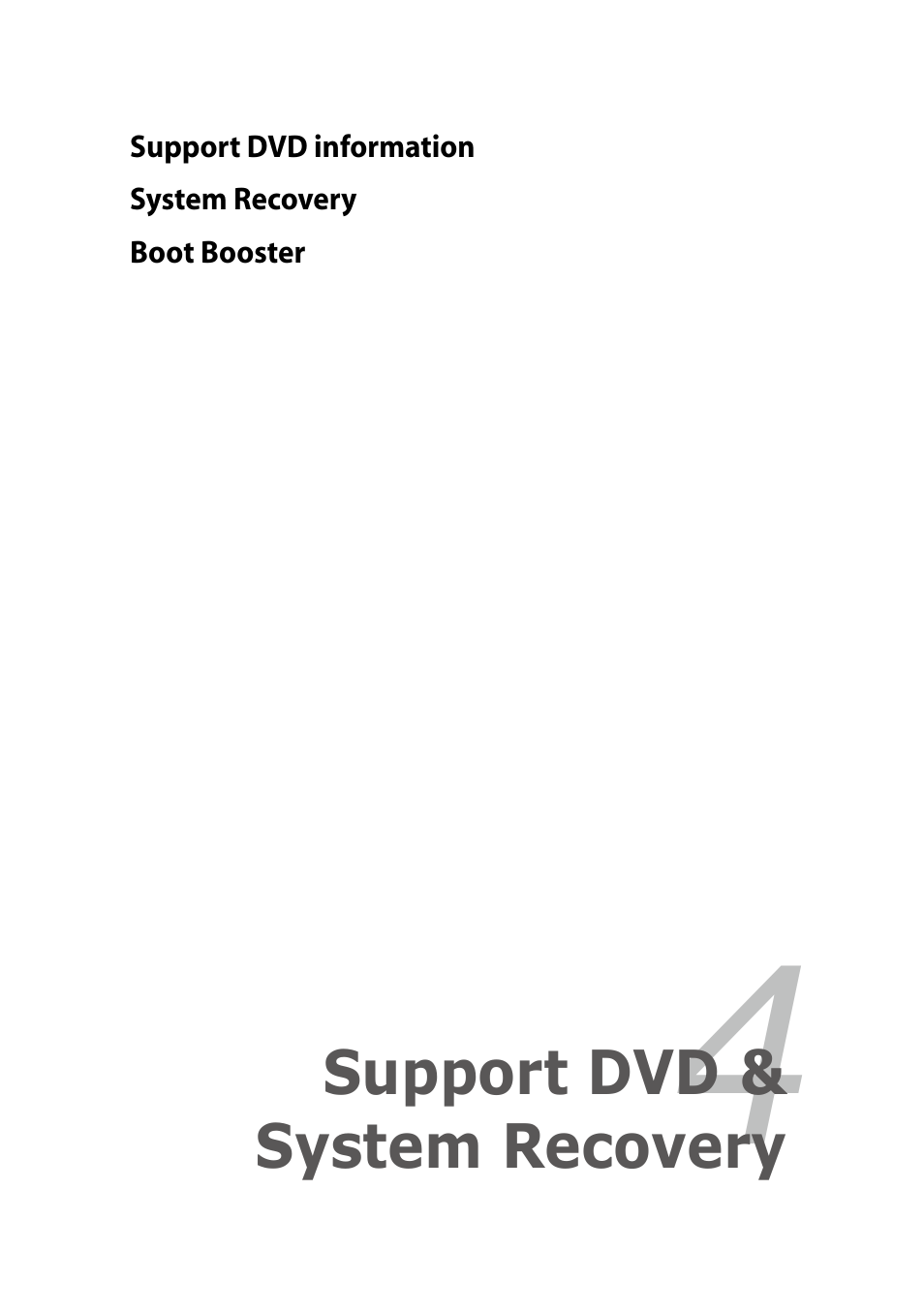 Support dvd & system recovery | Asus Eee PC 1005HAB User Manual | Page 43 / 60