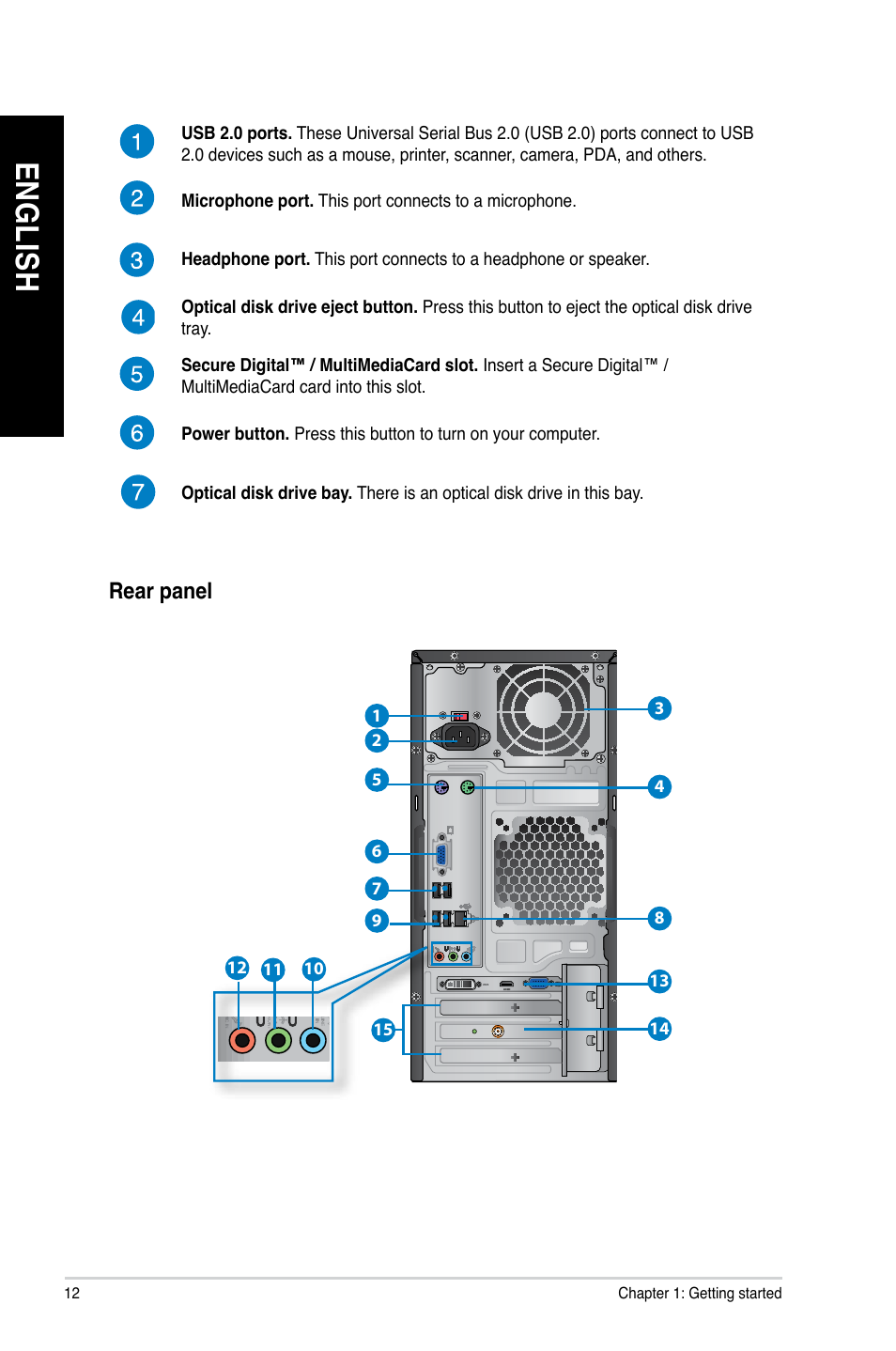 En gl is h en gl is h en gl is h en gl is h | Asus CM1735 User Manual | Page 12 / 70