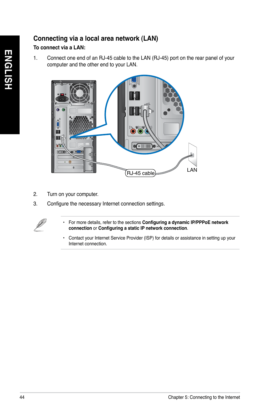 En gl is h en gl is h en gl is h en gl is h | Asus CM1735 User Manual | Page 44 / 70