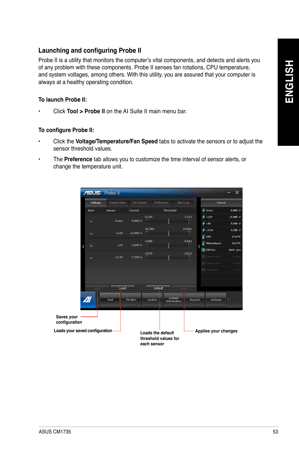 En gl is h en gl is h | Asus CM1735 User Manual | Page 53 / 70