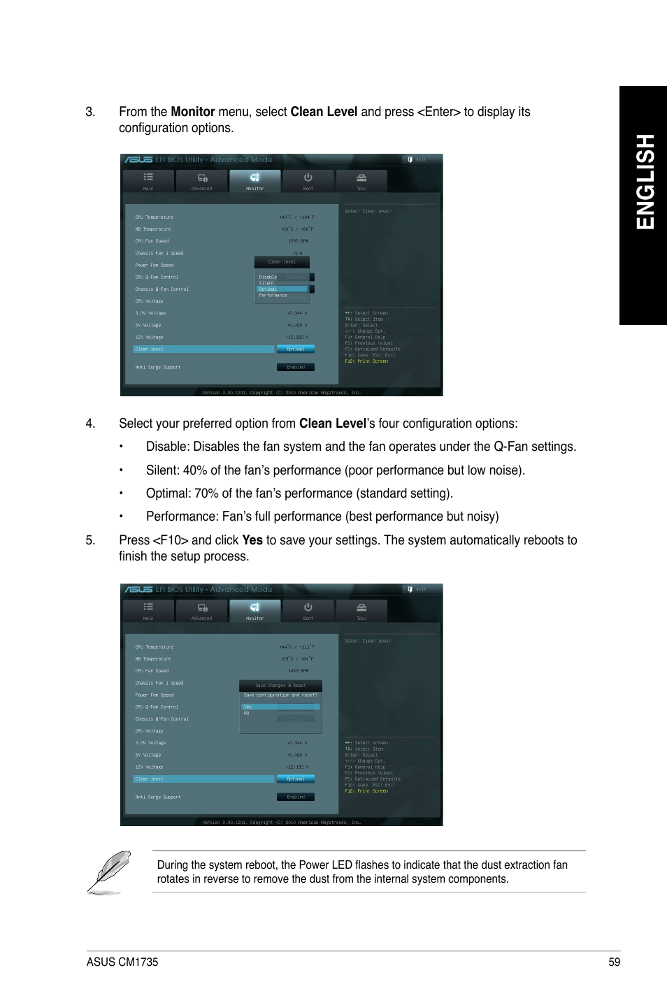 En gl is h en gl is h | Asus CM1735 User Manual | Page 59 / 70