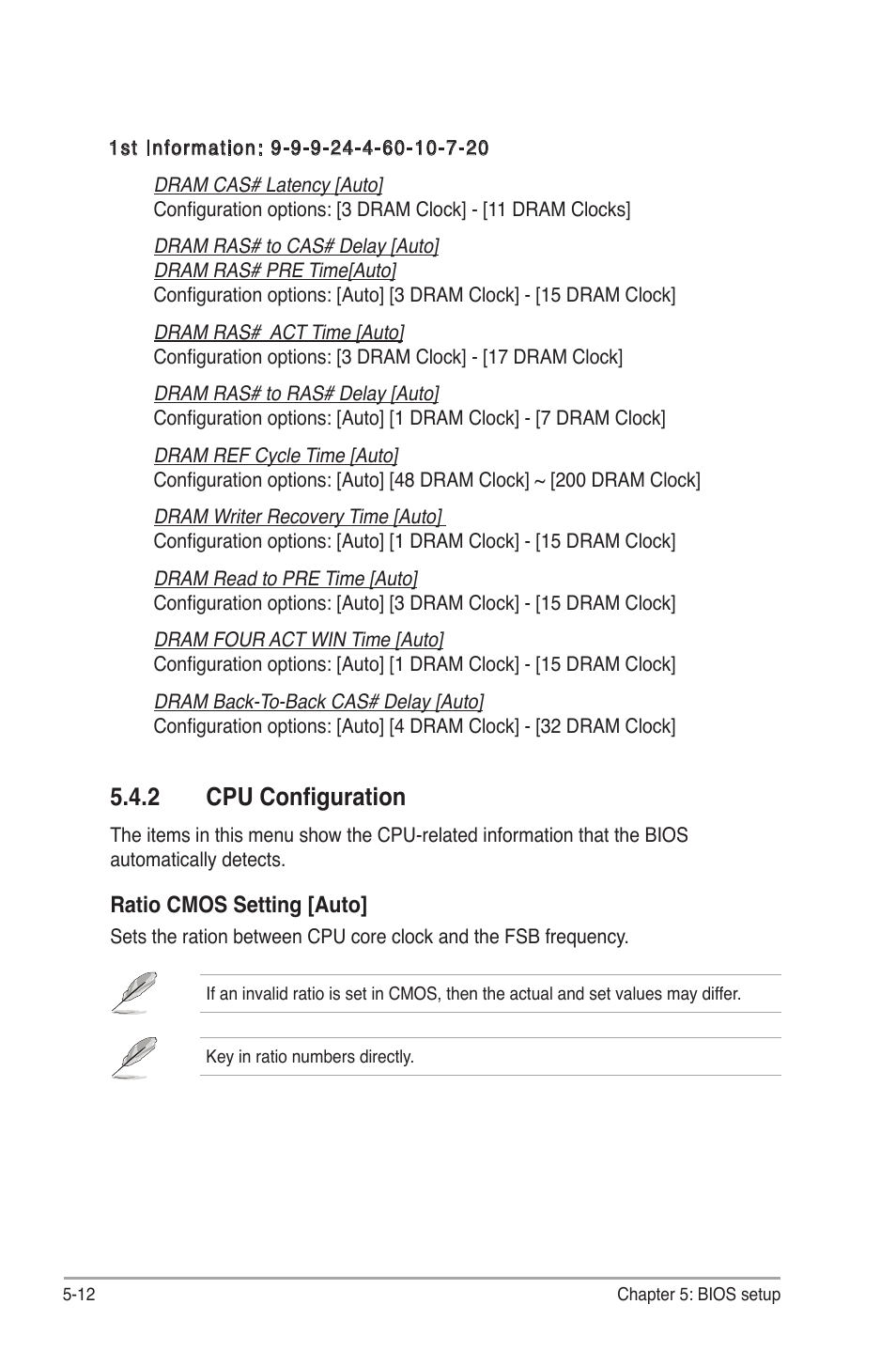 2 cpu configuration, Cpu configuration -12 | Asus G1-P7P55E User Manual | Page 61 / 75