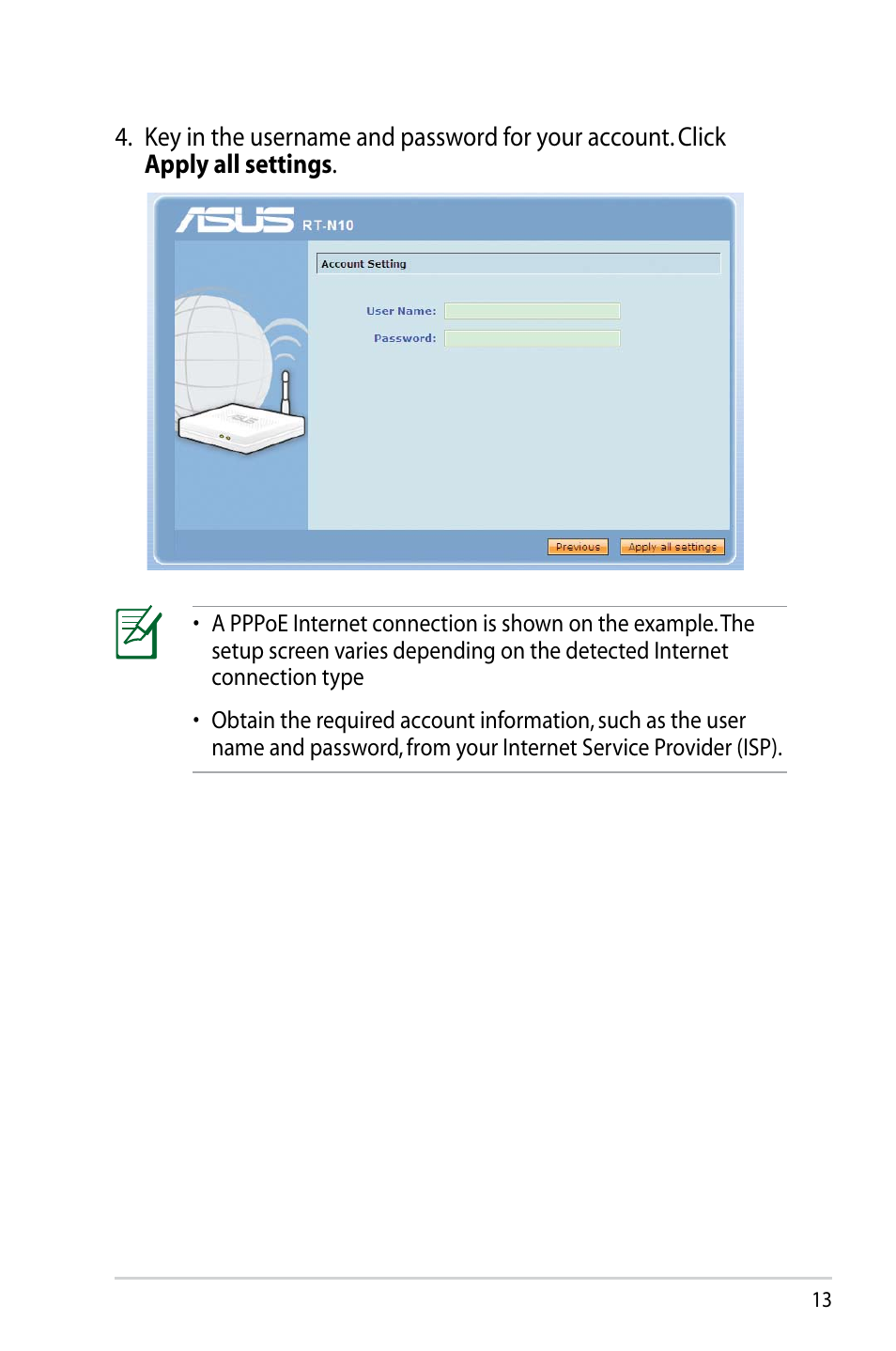 Asus RT-N10 (VER.D1) User Manual | Page 13 / 70