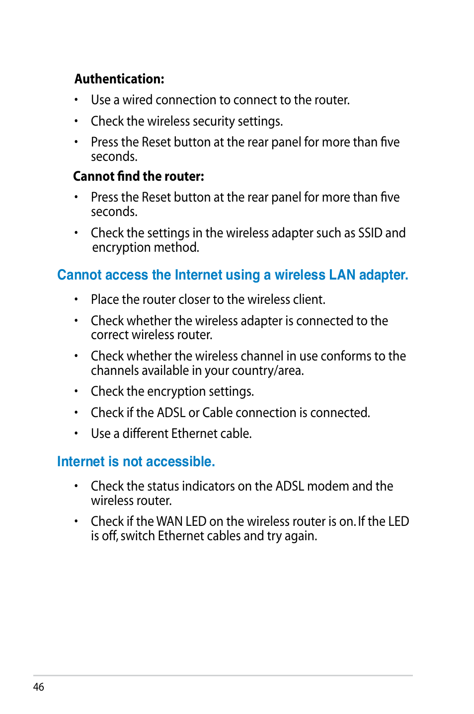 Asus RT-N10 (VER.D1) User Manual | Page 46 / 70