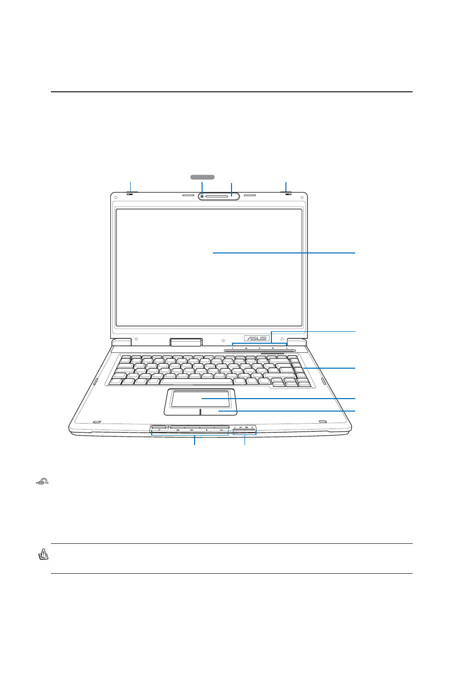 Top side, Knowing the parts, Display panel latches | Asus Z92Ne User Manual | Page 16 / 76