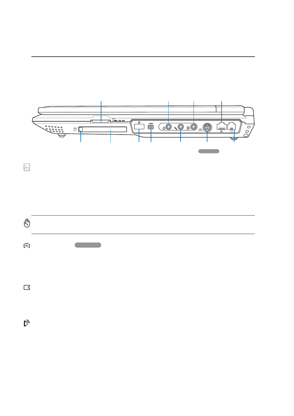 Right side, Knowing the parts, Pc card slot | Infrared port (standard infrared), Tv-out port | Asus Z92Ne User Manual | Page 20 / 76