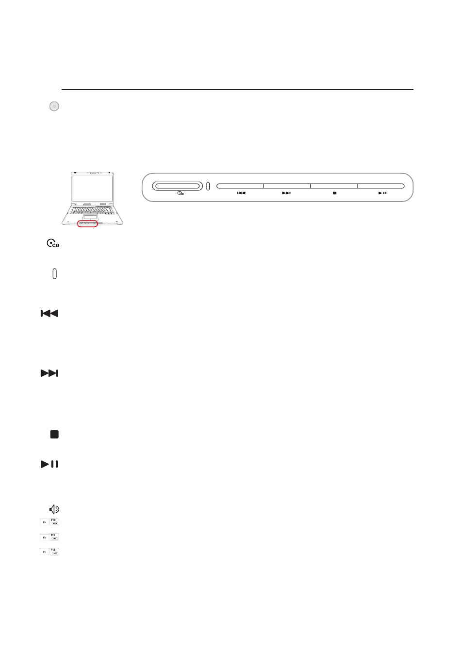 Cd player control buttons and indicator | Asus Z92Ne User Manual | Page 39 / 76
