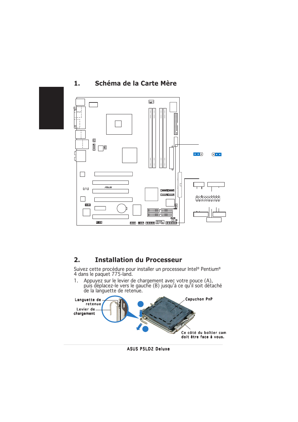 Français, Pentium | Asus P5LD2 Deluxe User Manual | Page 2 / 20