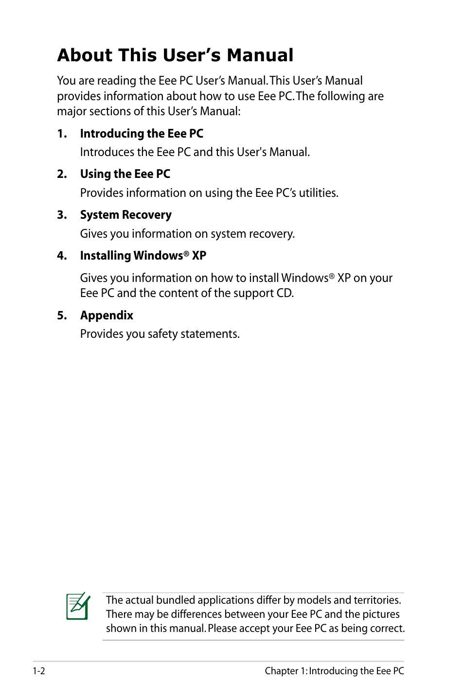 About this user’s manual, About this user’s manual -2 | Asus Eee PC S101/Linux User Manual | Page 6 / 90