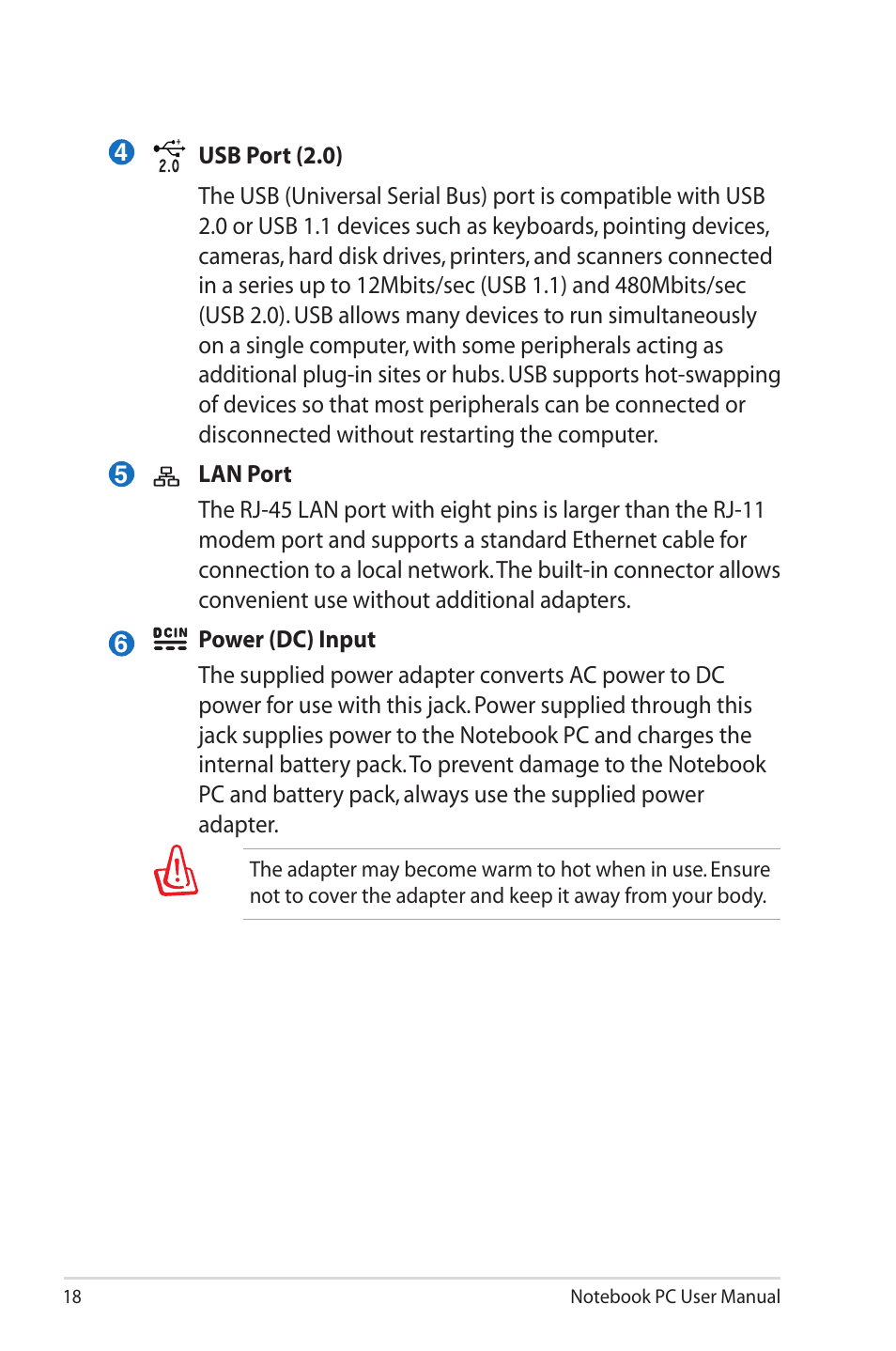 Asus U30Jc User Manual | Page 18 / 104