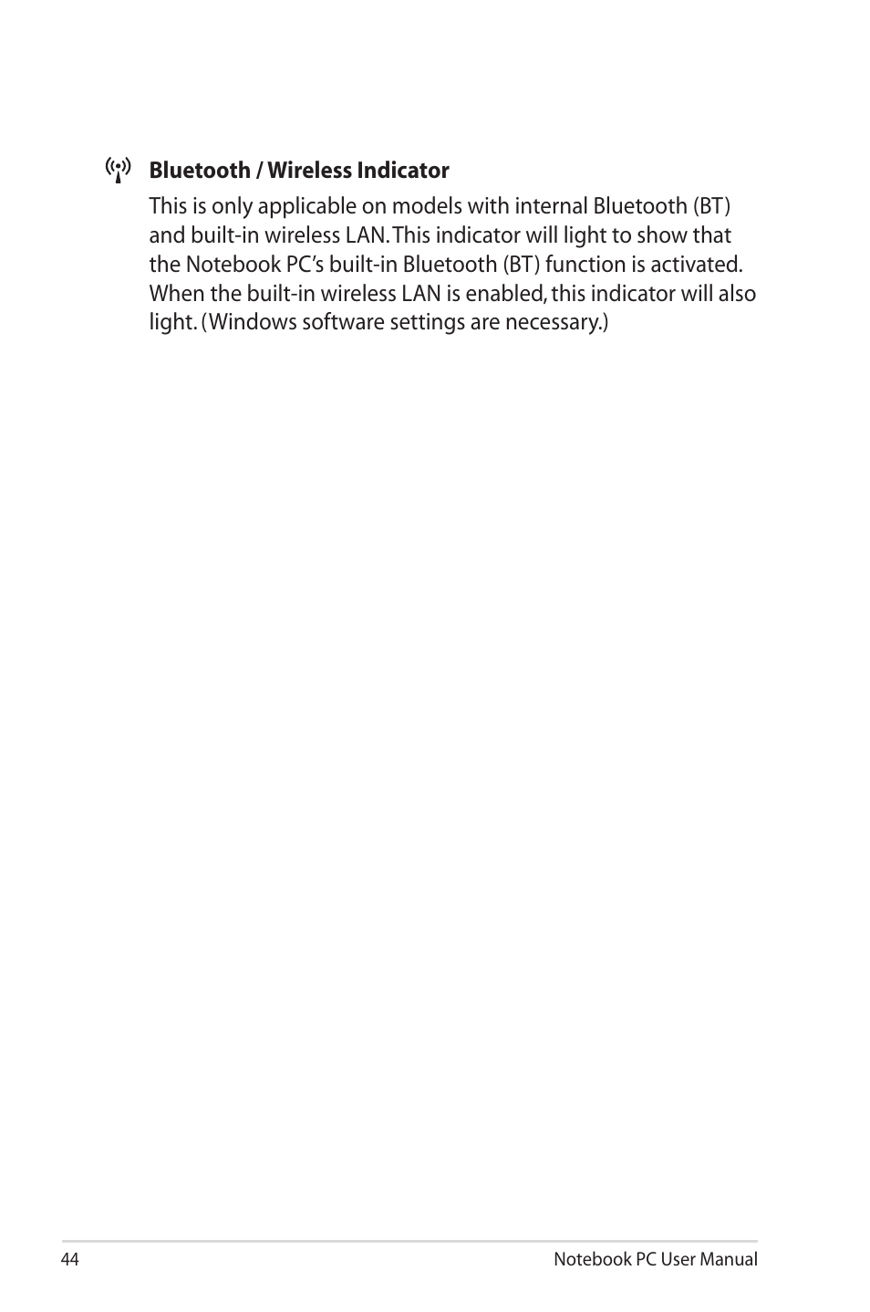 Asus U30Jc User Manual | Page 44 / 104