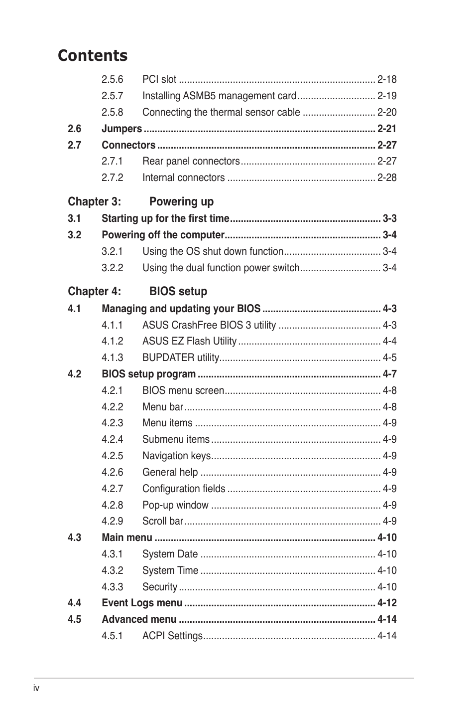 Asus P8B-M User Manual | Page 4 / 150