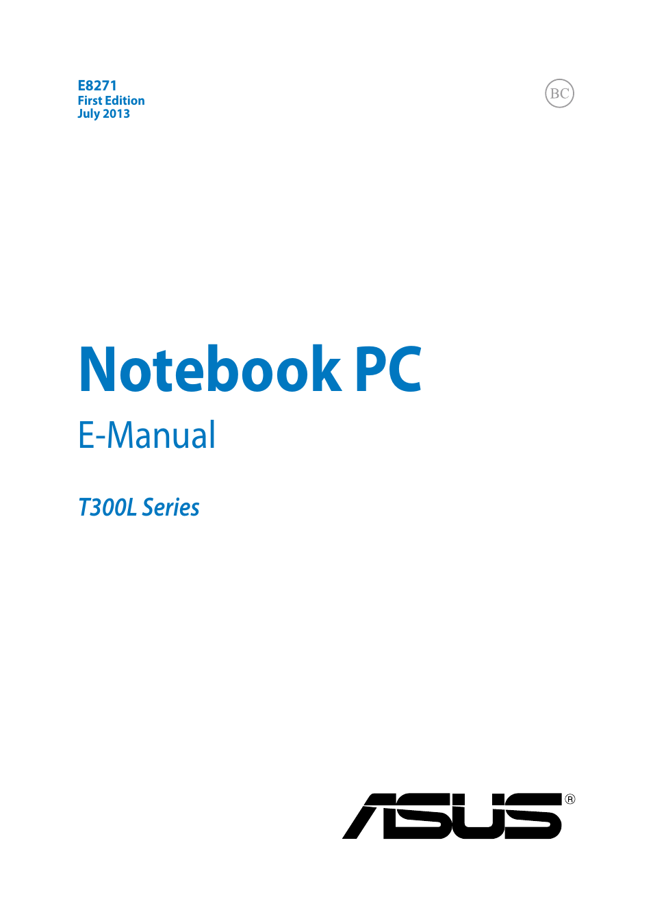 Asus T300LA User Manual | 120 pages