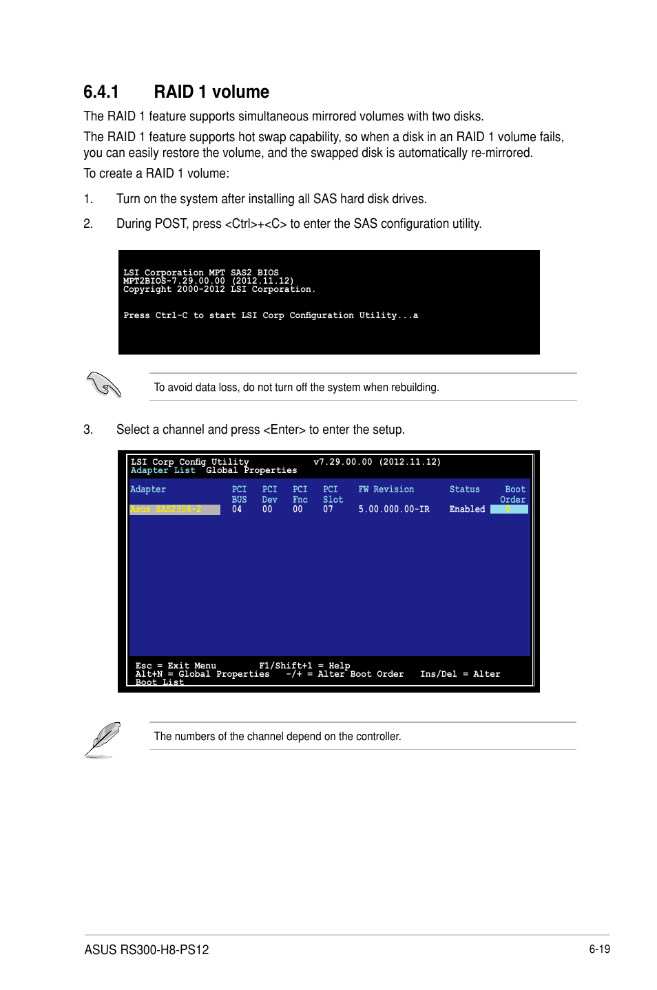 1 raid 1 volume, Raid 1 volume -19 | Asus RS300-H8-PS12 User Manual | Page 129 / 192