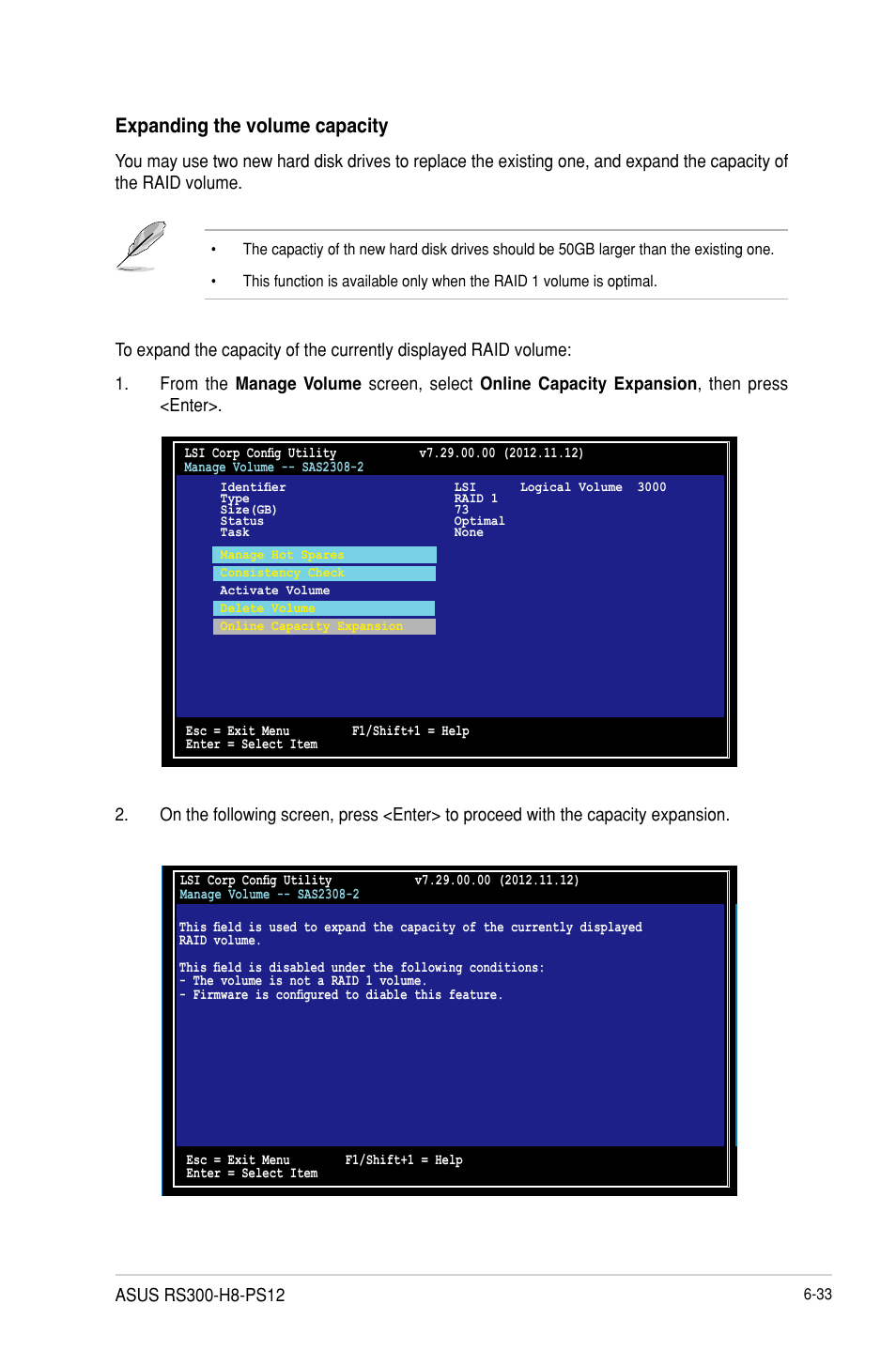 Expanding the volume capacity | Asus RS300-H8-PS12 User Manual | Page 143 / 192